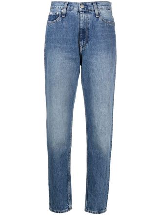 Calvin Klein Jeans high-rise tapered-leg jeans - Blue