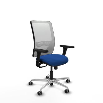 Piqueras y Crespo Silla De Oficina Piqueras Y Crespo Zulema Azul Cuero Aluminio