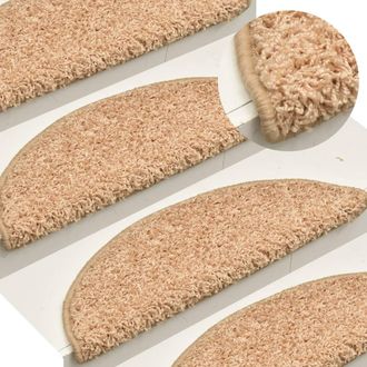 vidaXL Tappetini Per Scale 15 Pz 56x17x3 Cm Oro Semicircolari - Vidaxl