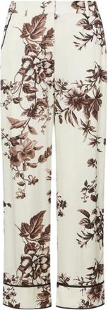 Liu Jo Viscose Satin Broeken - Dames - Wijde Broeken - Wit - 2XL - Broeken