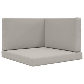 vidaXL Coj&iacute;n Para Sof&aacute; De Exterior 3 Pcs Gris Poli&eacute;ster Vidaxl