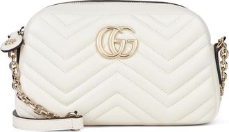 Gucci White GG Marmont Small Crossbody Bag