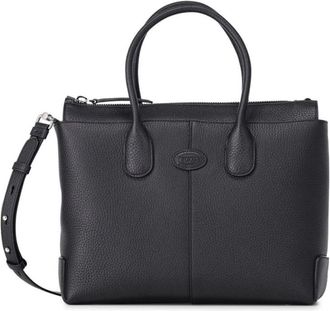 Tod's Tassen, Dames, Zwart, ONE Size, Leer, Elegante Leren Business Tas