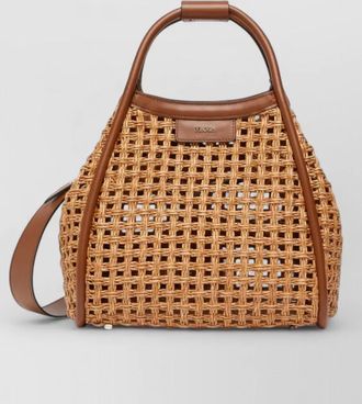 Max Mara marine tote woven natural fiber bag