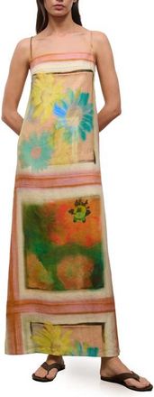 Staud Laura Sleeveless Linen Maxi Dress in Superbloom at Nordstrom, Size X-Small