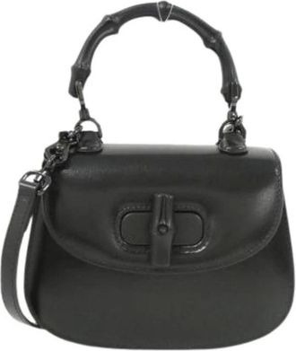 Gucci Pre-owned Handbags, female, Black, Size: ONE SIZE Pre-owned Vintage Handbag