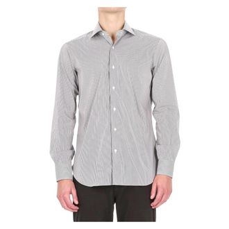 Barba Camicia bacchettata in popeline stretch linea Milano - Heren - Casual Overhemden - Veelkleurig - L - Katoen - Overhemden
