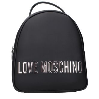 Love Moschino Rucks&auml;cke und Beutel, umweltfreundlich, f&uuml;r Damen, Polyurethan, Schwarz/Silber