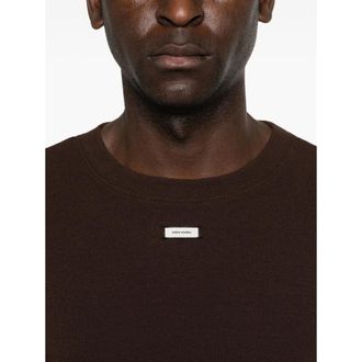 Entire studios Ribbed Cotton T-Shirt - Brown