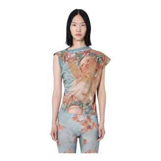 Vivienne Westwood Dames, Tops, Blauw, Maat: XS Katoen