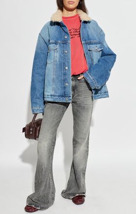 Acne Studios Trousers With Flared Legs, Womens, Grey