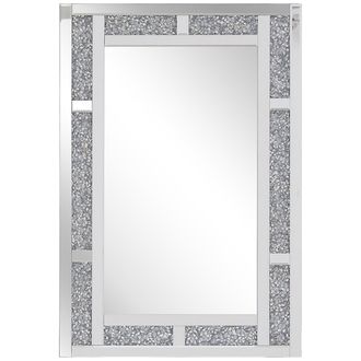 Beliani Beliani - Espejo Colgante De Pared Rectangular Plateado 60 X 90 Cm Decoraci&oacute;n Moderna Glamour Avrille