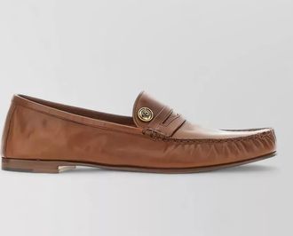 Versace loafers lace up shoes round toe