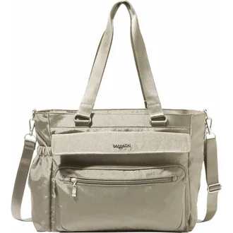 Baggallini Modern Laptop Tote Crossbody Bag in Sterling Shimmer at Nordstrom