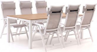 Bellagio la vita attrattiva Bellagio Lugo/Fidenza 220cm dining tuinset 7-delig verstelbaar