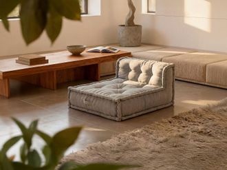 Vente-Unique Poltrona in tessuto grigio - DIROLA