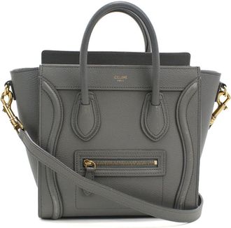 Celine Gray Leather Tote Bag (Pre-Owned)