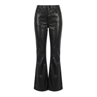 Rag & Bone Flared Jeans, female, Black, Size: W25 Dahlia Flexi Flared Coated-Denim Trousers