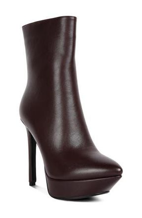 Rag & Co. Magna Platform Bootie in Burgundy at Nordstrom Rack, Size 10
