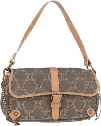 Celine Pre-owned Shoulder Bags, female, Brown, Size: ONE SIZE Pre-owned Canvas Shoulder Bag