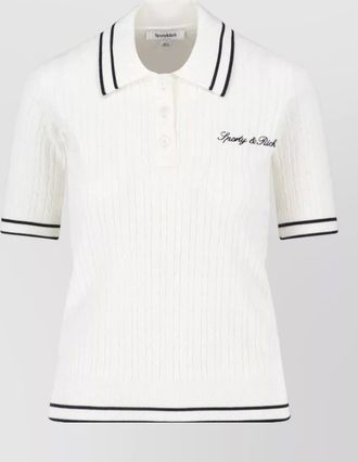Sporty & Rich short-sleeve knitted top