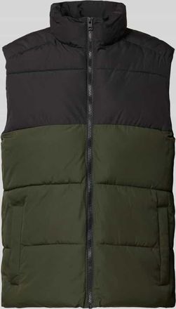 Jack & Jones Jack & Jones Steppweste mit Stehkragen Modell MAZE in Oliv, Größe XXL