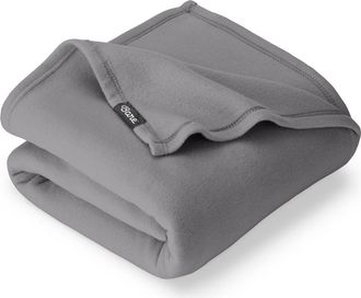 Bare Home Lightweight Polar Fleece Throw Blanket in Grey at Nordstrom