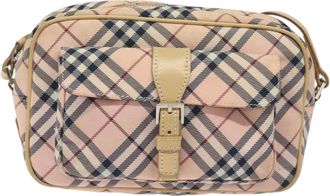 Burberry Nova Check Pink Nylon Shoulder Bag (Pre-Owned)