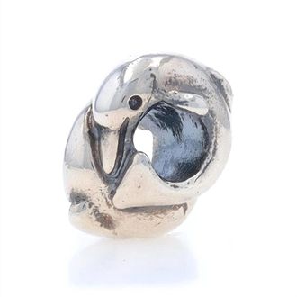 Trollbeads Womens Playing Dolfins Bead In Silver