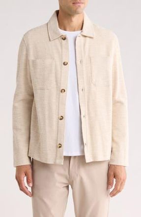 Ted Baker Hookly Long Sleeve Jersey Overshirt in Natural at Nordstrom Rack, Size 7(3Xl)