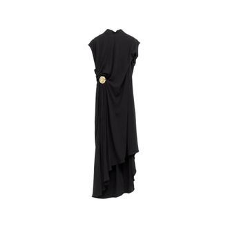 Bottega Veneta Midi Dresses, female, Black, Size: 2XS Crepe Viscose Jersey Dress
