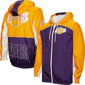 Mitchell & Ness Mens Mitchell & Ness Purple Los Angeles Lakers Hardwood Classics Big Shot Premium Full-Zip Windbreaker Jacket at Nordstrom, Size Medium