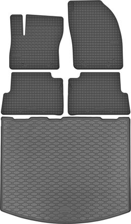 OEM Juego De Alfombrillas De Goma Para Coche Y Alfombrilla Para Maletero Para Ford Kuga Ii Suv (2013-2020)