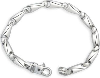 Pompeii3 Mens 14k Gold (46gram) or Platinum (86gram) 7.5mm Link Bracelet 8.5