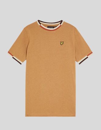 Lyle & Scott Lyle And Scott Mens Multi Rib T-Shirt - Brown - Size: 14/15 y