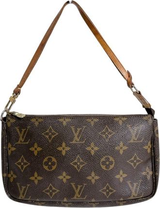Louis Vuitton Brown Monogram Canvas Pochette Pouch (Pre-Owned)
