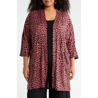Forgotten Grace Three-Quarter Sleeve Duster in Marsala at Nordstrom Rack, Size 1 X