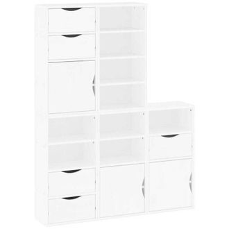 vidaXL Vidaxl - Side Cabinets 5 pcs odda White 40x24x79 cm Solid Wood Pine