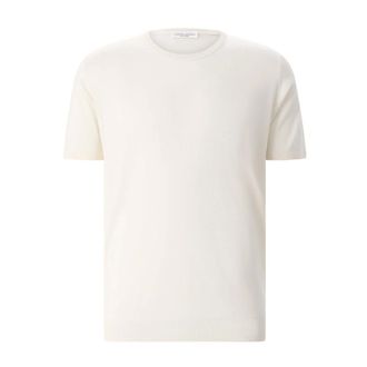 Roberto Collina Round-neck Knitwear, male, Beige, Size: 3XL Round-neck Knitwear