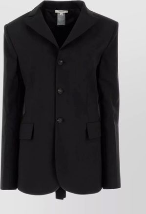 Nensi Dojaka tailored wool blazer with waist tie and back slit