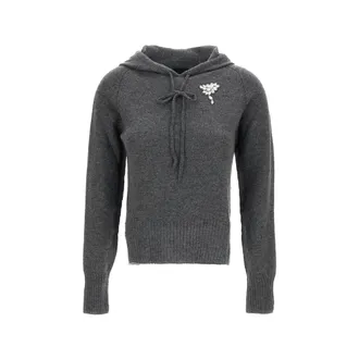 Simone Rocha Embellished Cashmere Hoodie
