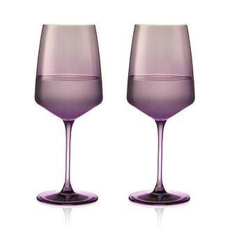 Viski Reserve Nouveau Crystal Wine Glasses Set of 2 in Violet at Nordstrom