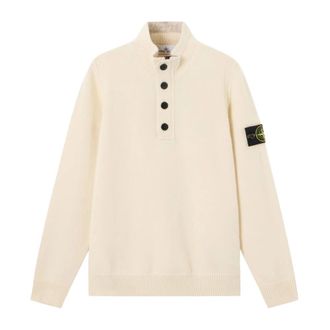 Stone Island Wool Turtleneck Sweater - Heren - Coltruien - Beige - XL - Wol - Truien & Vesten