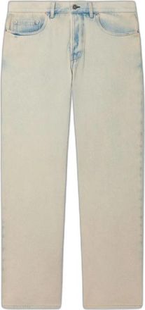 Golden Goose Straight Leg Jeans - Heren - Regular Fit Jeans - Beige - W34 - Katoen - Jeans