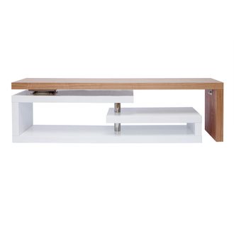 Miliboo Mueble Tv De Dise&ntilde;o Modulable Blanco Y Madera Max