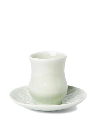Paula Canovas Del Vas floral-engraved tea cup - unisex - Porcelain - One Size - Green