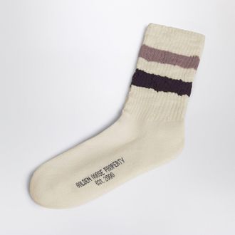 Golden Goose Ivory socks in cotton blend