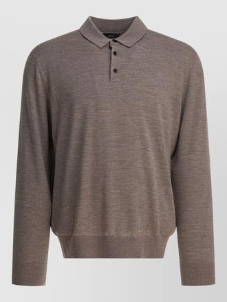 Vince cashmere wool long sleeve polo sweater
