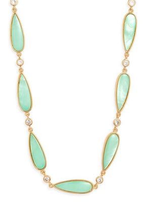 Frasier Sterling Oahu Cubic Zirconia Necklace in Aqua at Nordstrom