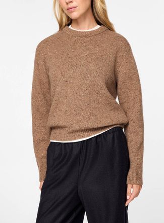 R&oacute;he Womens Taupe wool crew-neck sweater